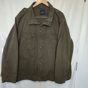 Vintage Faded Glory Chore Jacket Mens 3XL Green Military Style Field 0460
